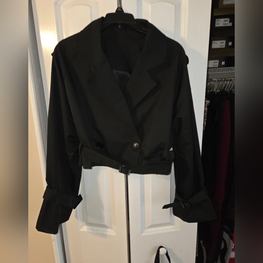 Cropped Trench Coat